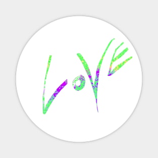 Love green neon Magnet